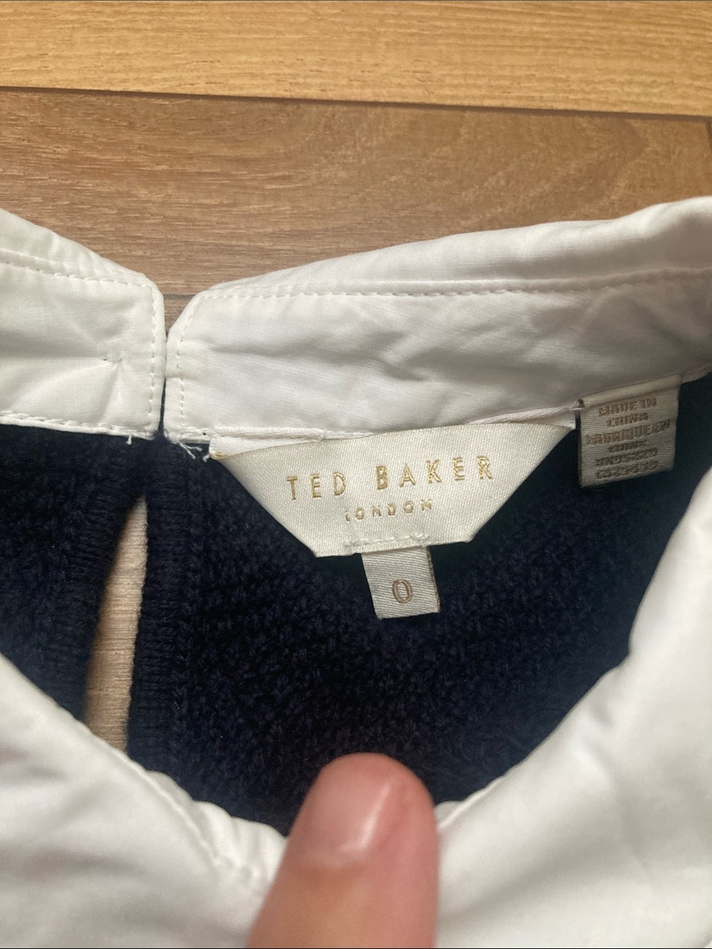 Ted Baker Navy Aledina Puff Sleeve Sweater - Picture 5 of 9